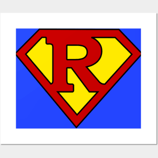 Superhero Symbol Letter R Posters and Art